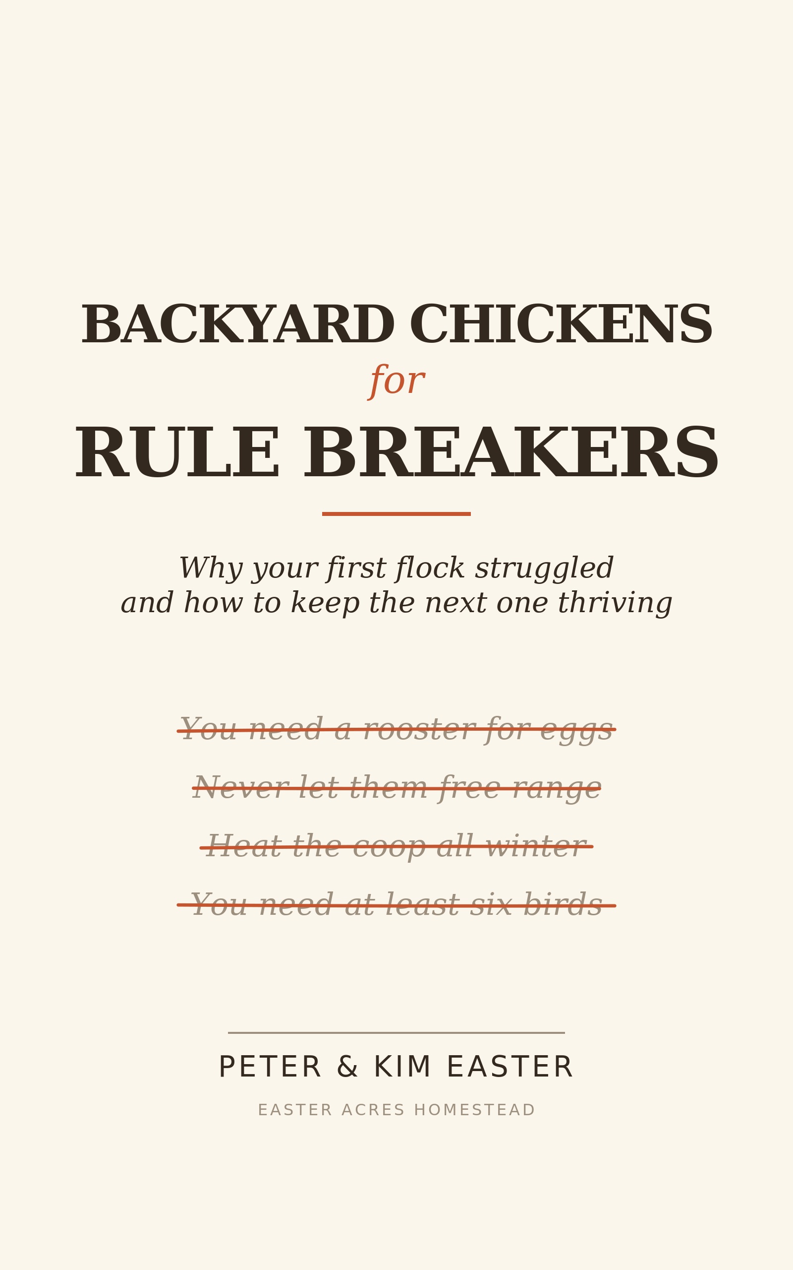 Backyard Chickens for Rule Breakers by Peter and Kim Easter book cover