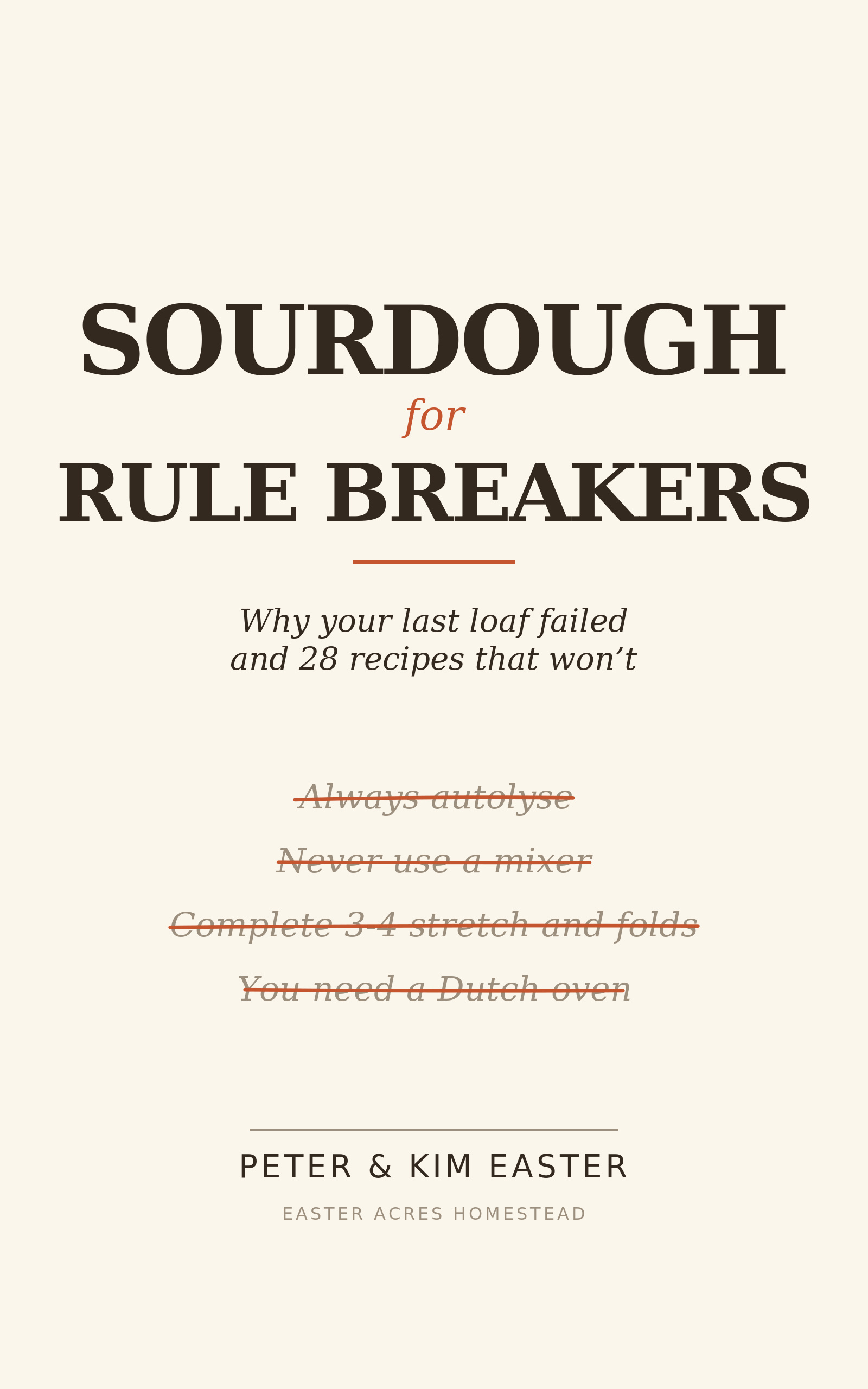 Sourdough for Rule Breakers by Peter and Kim Easter book cover